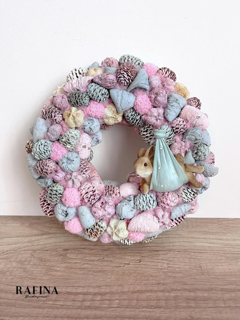 Nyuszis kopogtató ajtóra, 25cm 1