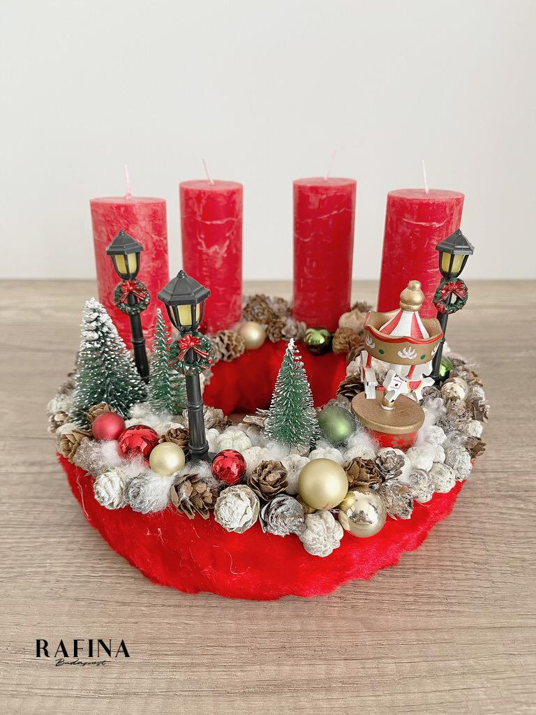 Körhintás adventi koszorú 1