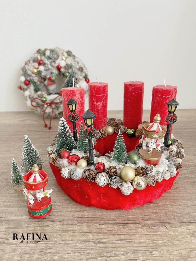 Körhintás adventi koszorú 1
