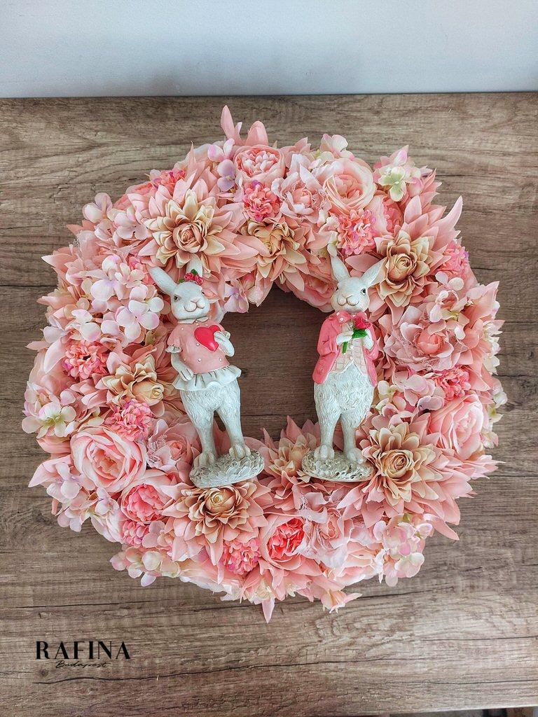 Pink nyuszis kopogtató, 45 cm  1