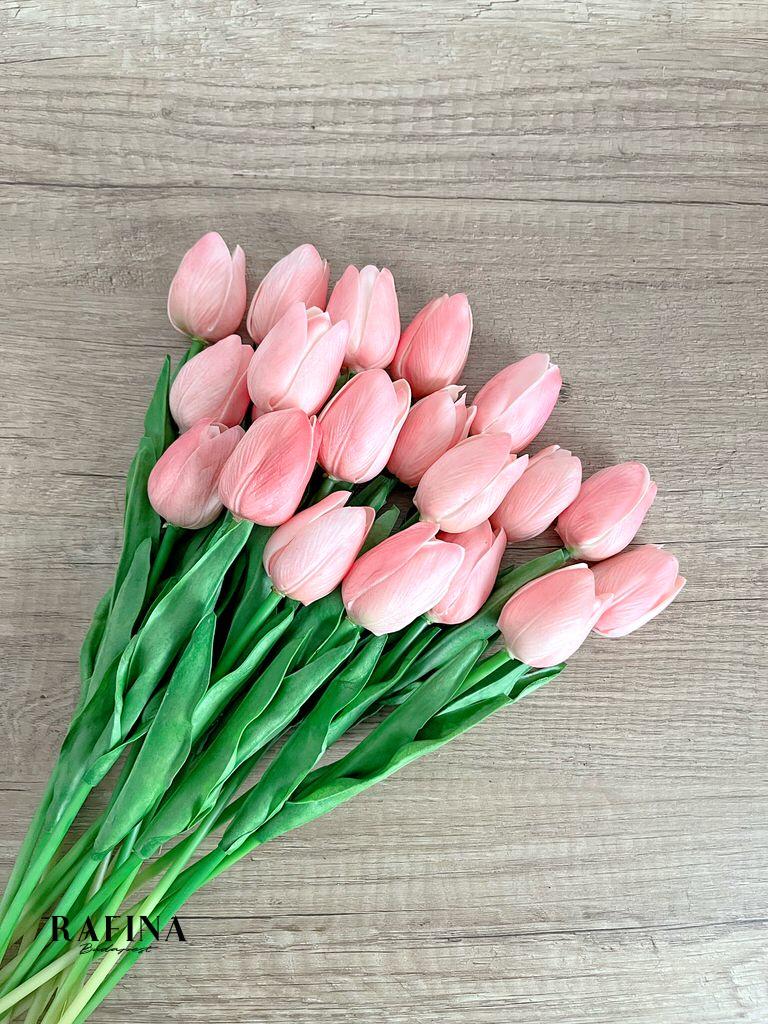 Rozsaszín gumi tulipán 1 szál 1