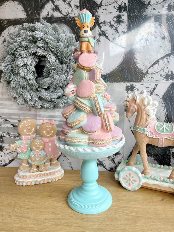 Pasztell mézeskalács macaronos tál 62cm