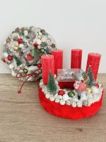Adventi koszorú egérrel 1