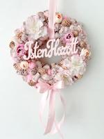 Isten hozott feliratú ajtódísz masnival, 24 cm 1