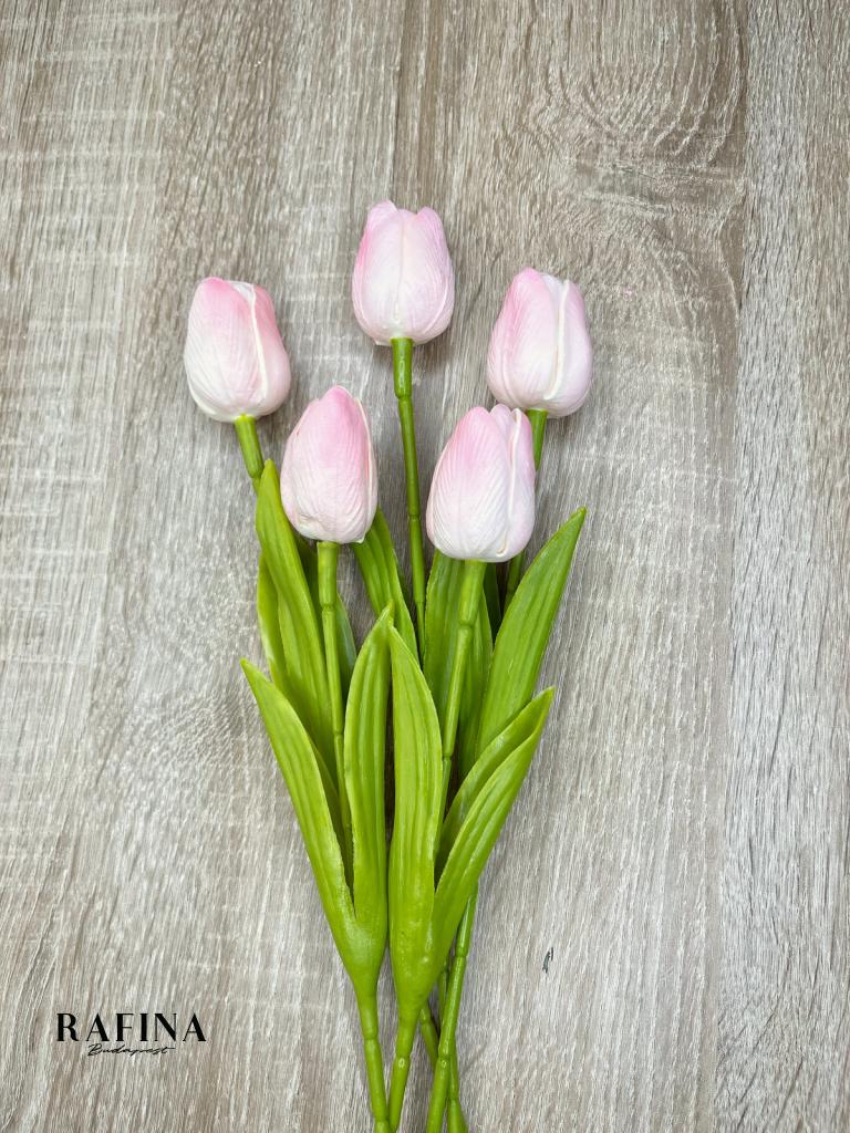 Rozsaszín gumi tulipán 1 szál 1