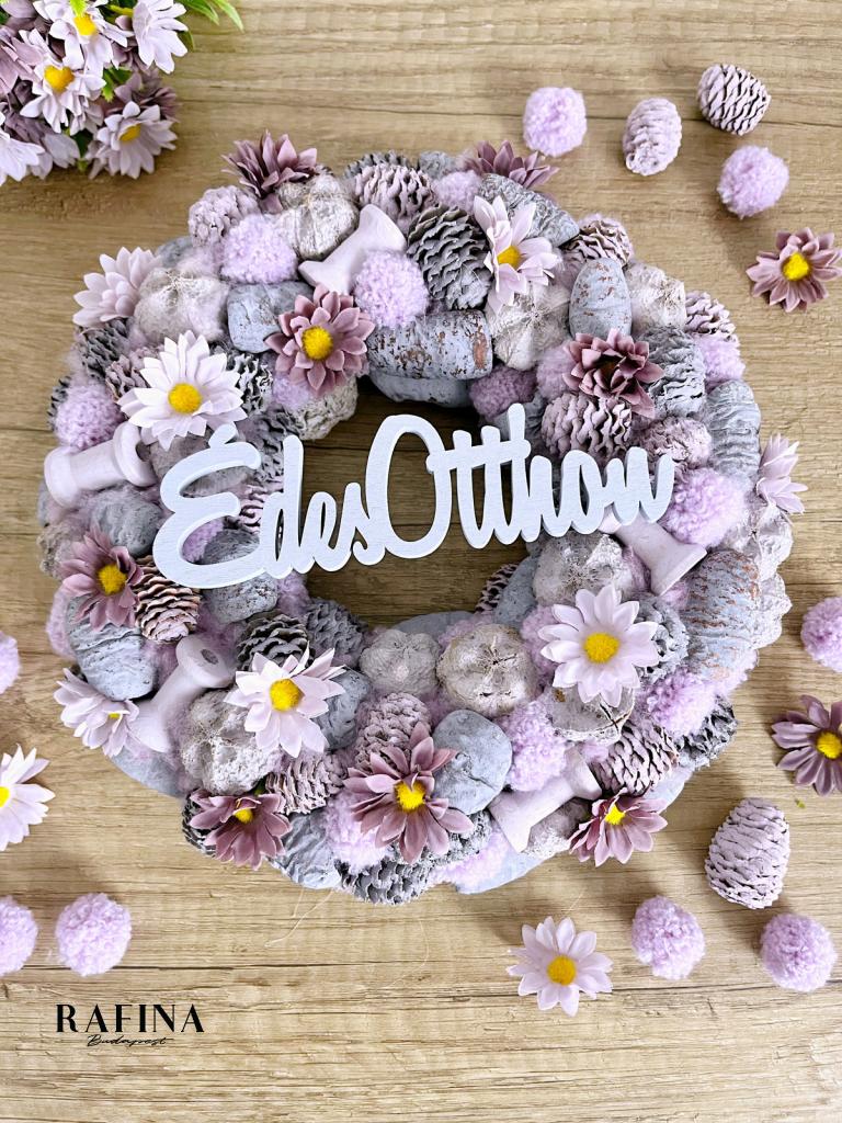 Édes otthon lila kopogtató 24cm 1