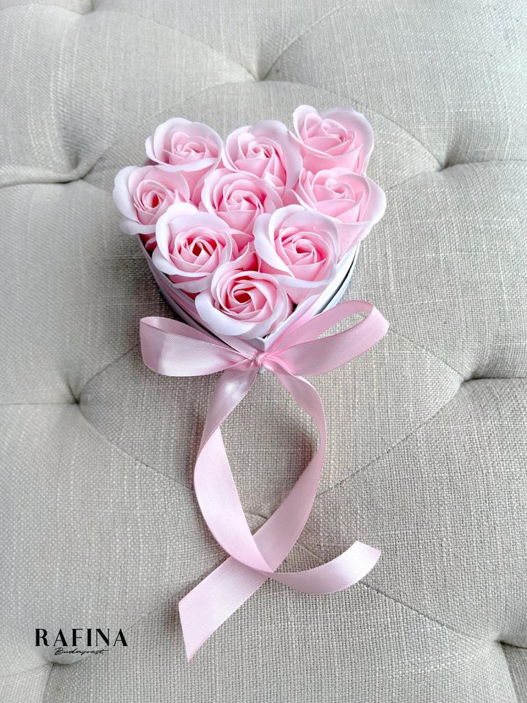 Szappan rózsa szív 10cm 1