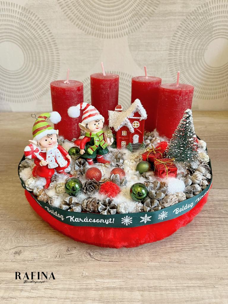 Manófalva adventi koszorú, 28cm 1