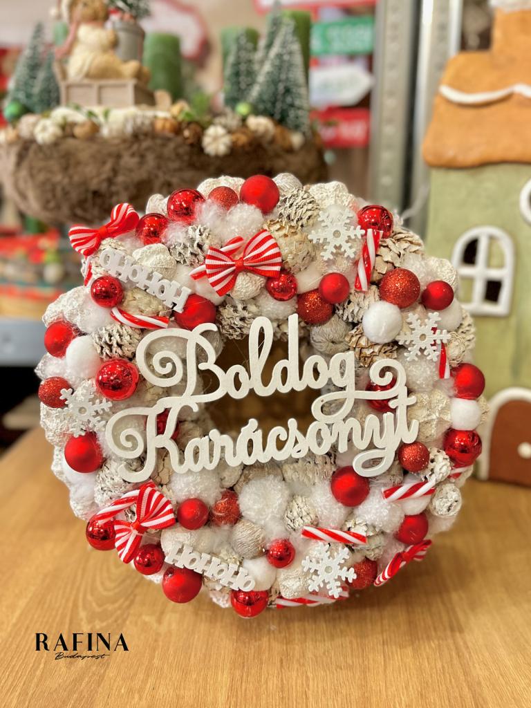 Boldog karácsonyt kopogtató, piros színű 1