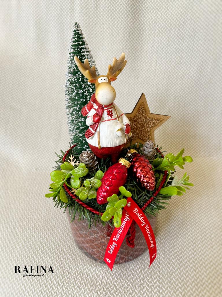 Rénszarvasos adventi asztaldísz, 30cm 1