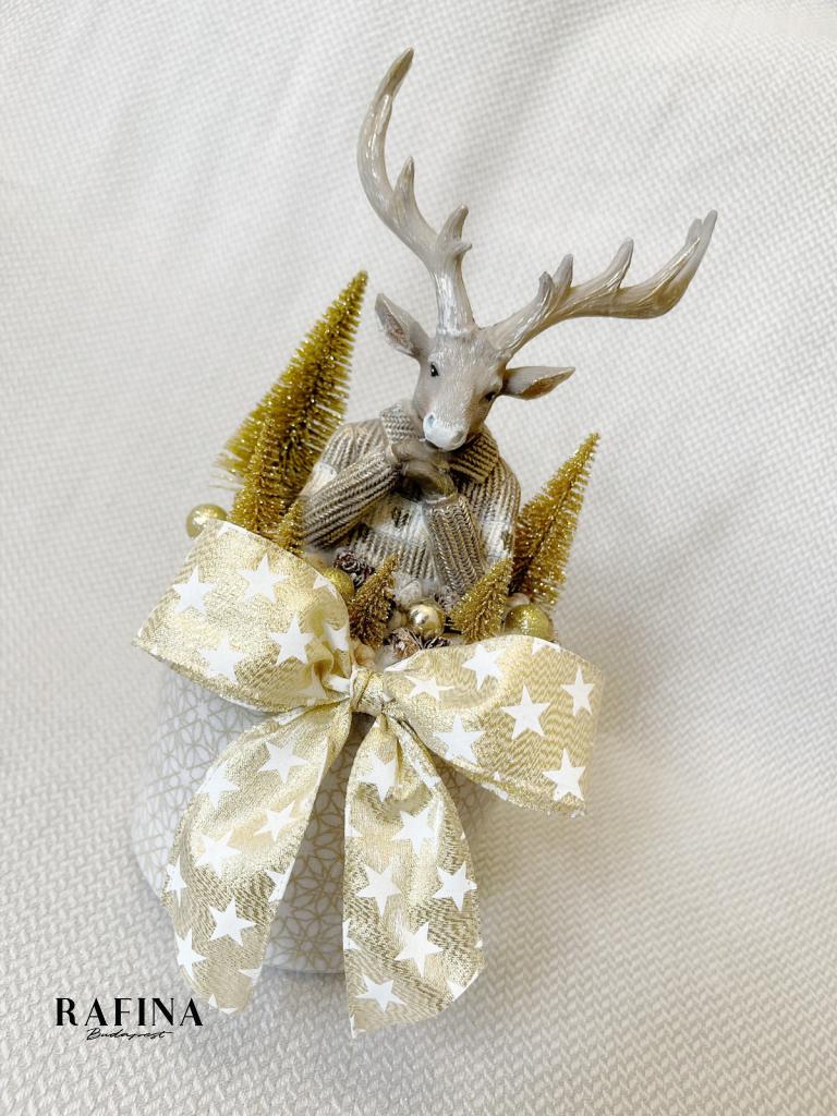 Adventi asztaldísz szarvassal, 27cm 1