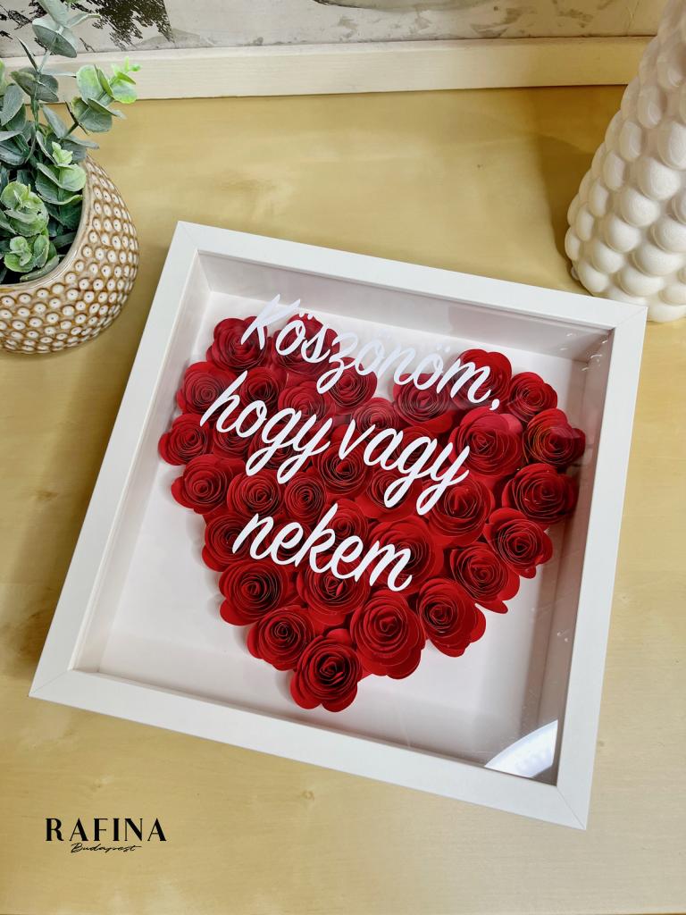 Köszönöm, hogy vagy nekem, örök rózsabox rózsaszín 1