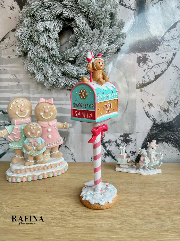 Pasztell mézeskalács postaláda 36cm 1