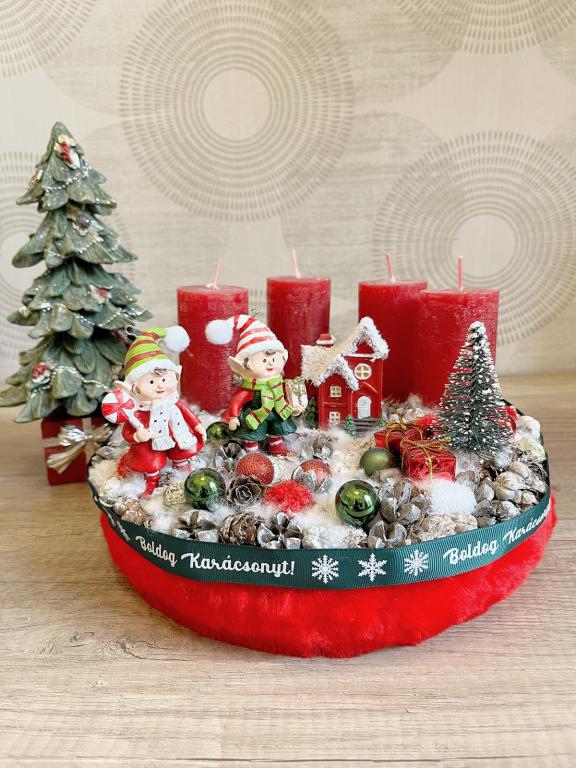 Manófalva adventi koszorú, 28cm