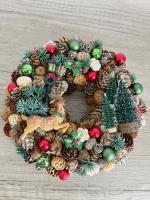 NULLA Őz az erdőben adventi kopogató, 24cm 1