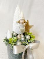 Angyal szívvel adventi asztaldísz, 27cm 4