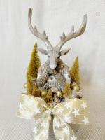 Adventi asztaldísz szarvassal, 27cm 4
