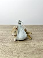 Kék felfüggeszthető dekor nyulacska 8cm 1